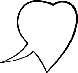 doodle freehand sketch drawing of word balloon.