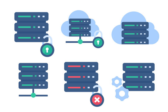 Data Center Servers. Connecting To Big Data On The Cloud. Large Amount Of Data Storage