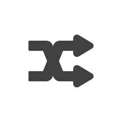 Shuffle button vector icon