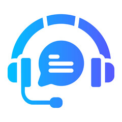 customer service gradient icon