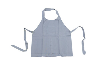 Gray kitchen apron isolated on a transparent background