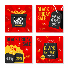 Promote Shopping On Black Friday Template