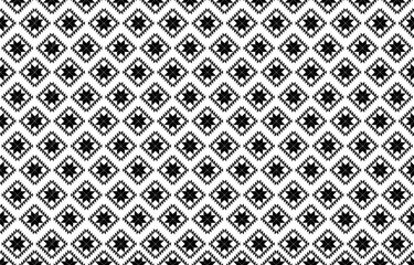 Geometric ethnic pattern Oriental and Asia traditional style. black and white. Design for tile, ceramic, background, wallpaper, clothing, wrapping paper, fabric, and Vector illustration. pattern style