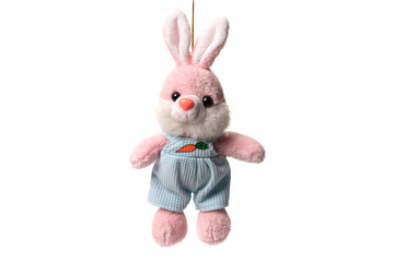 Bunny rabbit toy isolated on white background