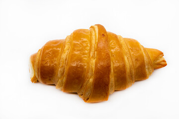 croissant dessert snack arrangement flat lay postcard style on background white 