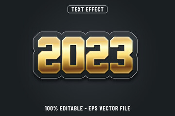 Naklejka na ściany i meble 2023 3d text effect Design 