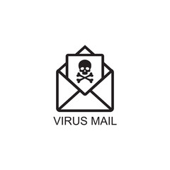 Fototapeta premium virus mail icon , mail icon