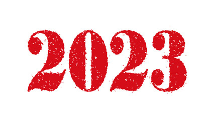 2023 new year rubber stamp illustration( for new year's greeting words)