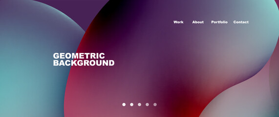 Fluid shapes vector abstract background