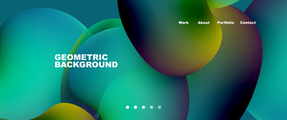 Fluid shapes vector abstract background