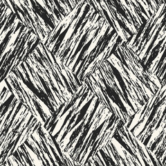 Monochrome Marbled Effect Textured Checked Pattern