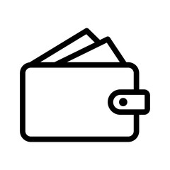 wallet line icon illustration vector graphic
