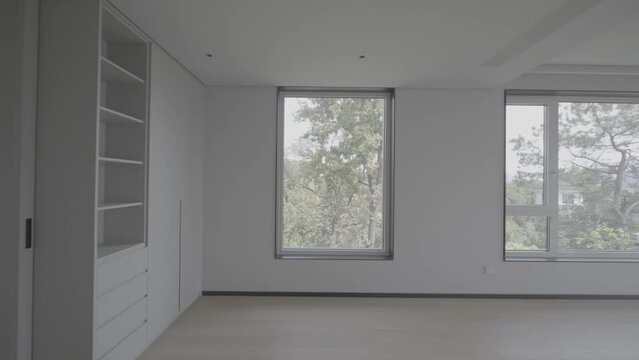 interior of empty room of luxury villa