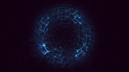 3D rendering abstract circle light background
