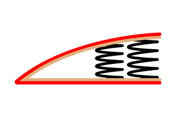 Gymnastics vault board pictogram vector illustration.