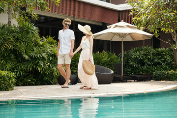 Couple spending summer vacation together