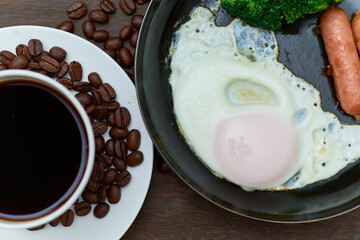 コーヒーと朝食