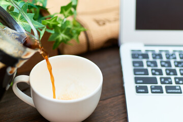 コーヒーと朝食