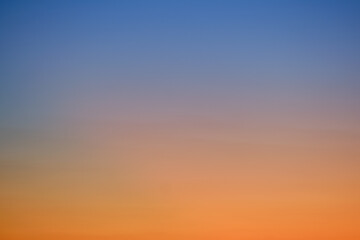 Gradient on the evening sky red blue color, beautiful copy space background