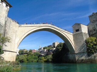 Fototapeta na wymiar Stari Most Old Bridge Mostar Bosnia