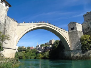 Papier Peint photo Stari Most Stari Most Old Bridge Mostar Bosnia