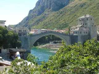 Papier Peint photo autocollant Stari Most Stari Most Old Bridge in Mostar Bosnia