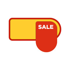 Yellow and Red Modern Sale Badge Element 6