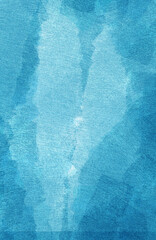 Blue watercolor background. Abstract hand paint square stain backdrop.