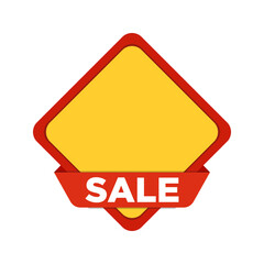 Yellow and Red Modern Sale Badge Element 5