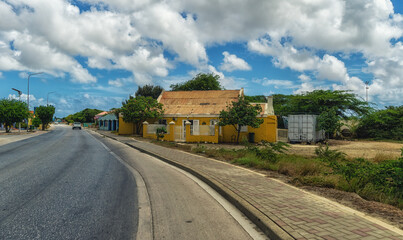Houses on Bonaire, dutch caribbean