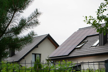 Historic farm house with modern solar panels