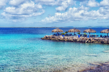 Resort jetty used for relaxation