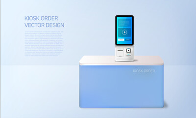 Non-contact Information Desk Kiosk Kiosk ordering Environment Vector Design