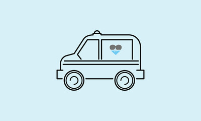 Ambulance vector icon design template
