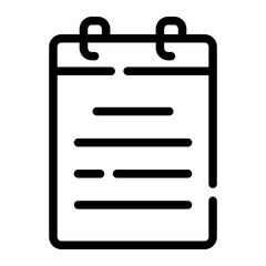 notebook line icon