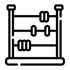 abacus line icon