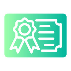 certificate gradient icon