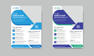Health care medical Flyer Template Design