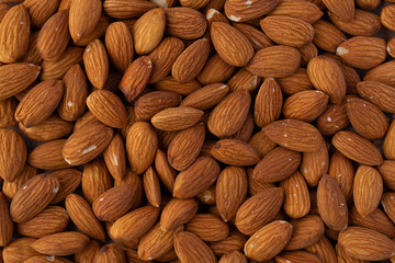Background closeup of raw almond 