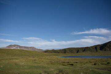 草千里, 風景, 空, 自然, 阿蘇, 山, 野原, 雲, サマータイム, 緑, 牧草地, ヒル, いなか, ルーラル, 山, 景色, 低地, 秋, 旅行