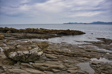 海, 海岸, 空, 風景, 惰性で進む, 岩, 海景, 自然, 雲, 海岸線, 水平線, 波, 太陽, 岸, 今夜, 入り江, 浜, 水, 夕焼け, 日の出, 地平線, 落ち着いた