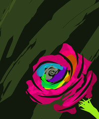 Stock of colorful rose shape scribbles vector