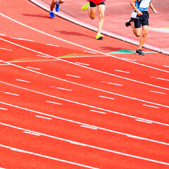 陸上トラック　競技場　【 スポーツ の 秋 の イメージ 】