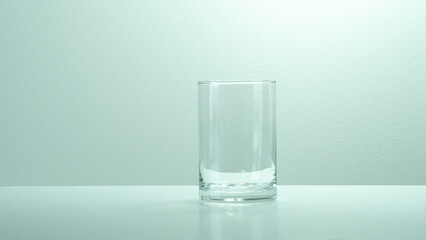 glass of water on the table
