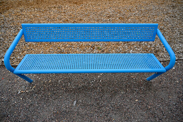 Colorful park bench in Kumla City park