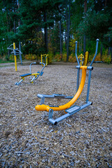 outdoor gym in public garden Kumla Sweden