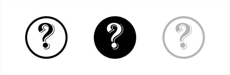 Question mark icon. Question mark sign symbol, vector illustration