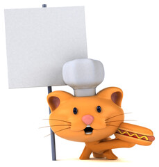 Fun cat - 3D Illustration