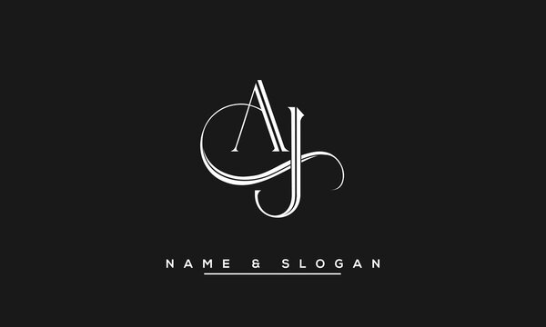 JA,  AJ,  J,  A   Abstract  Letters  Logo  Monogram