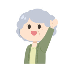 高齢女性　イラスト